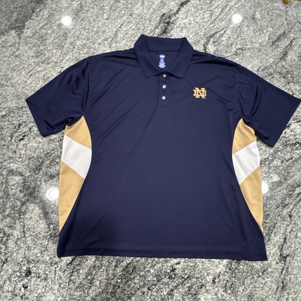 Notre Dame Fighting Irish Shirt Mens Navy Blue Gold NCAA Football By KA Inc  3XL